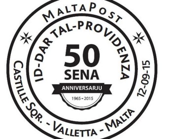 Special hand postmark – Dar tal-Providenza 50th anniversary Special hand postmark – Dar tal-Providenza 50th anniversary