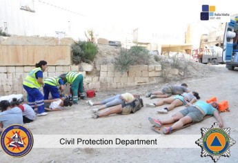 Earthquake simulation exercise well underway in Gozo