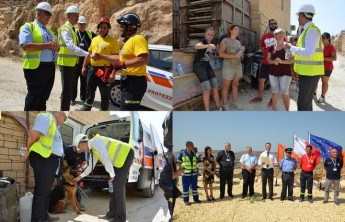 Video of scenes from the earthquake simulation exercise in Gozo