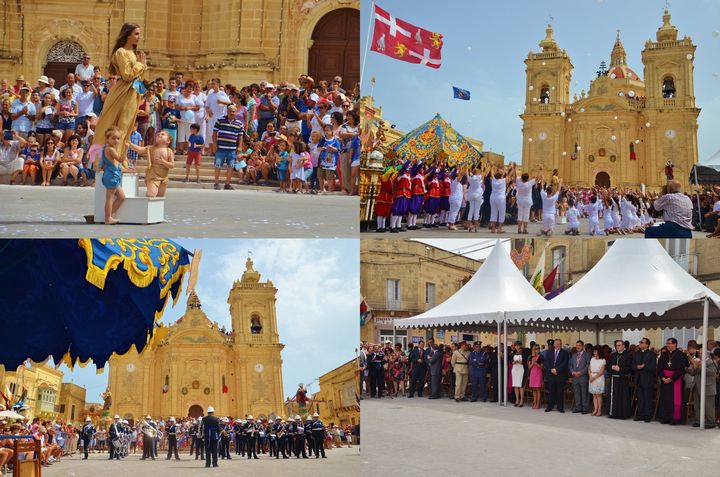 Commemoration ceremony in Xaghra for the two Victories of Malta