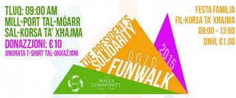 President’s Solidarity Gozo Funwalk and Family Fest this Sunday