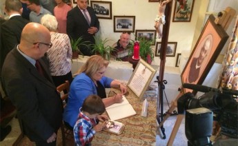 President visits museum of Fr Joseph Cauchi in San Lawrenz