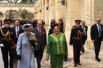 President welcomes HM The Queen at San Anton Palace
