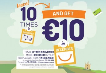 Travel 10 times in November & get €10 on your tallinja card