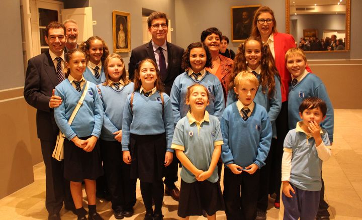 Victoria Primary students attend opening of Peace Donkey exhibition