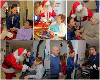 Dr Justyne Caruana visits the elderly residents at Gozo General Hospital