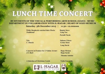 Lunchtime concert for Christmastide at Heart of Gozo Museum