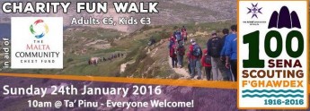 100 years of Scouting in Gozo: Xaghra & Victoria Scouts charity walk
