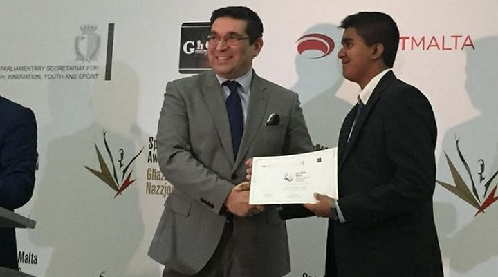 Eric Balakrihnan and Dr Luciano Busuttil, the Sport Malta Chairman