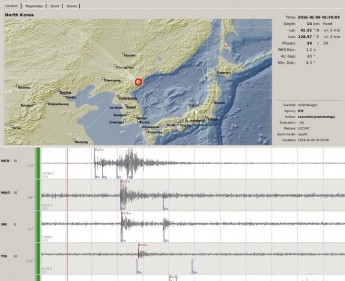 The North Korea bomb blast detected by SMRG virtual network