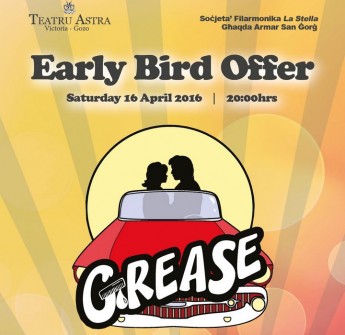 Early Bird seat price offer in February for`Grease’ at the Astra