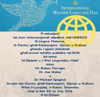 UNESCO’s International Mother Language Day: Gozo public lecture