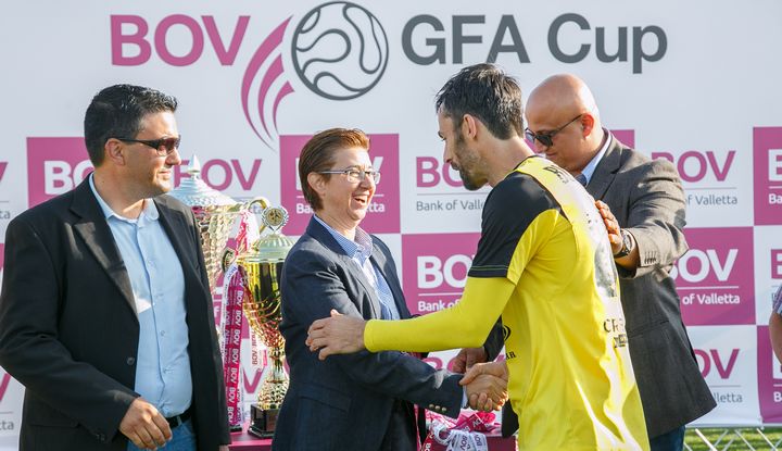 Xewkija Tigers win the BOV GFA Cup beating Ghajnsielem 2-0