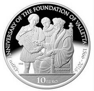 Coin to mark 450th anniversary of the foundation of Valletta