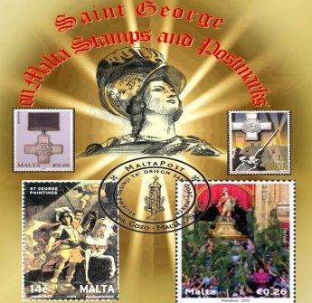 Gozo Philatelic Society exhibition of St George Stamps