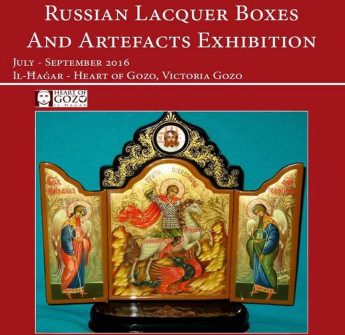 Exhibition of Russian Lacquer Boxes at Il Hagar museum, Gozo