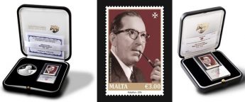Stamp issue to mark 100th anniversary of the birth of Dom Mintoff