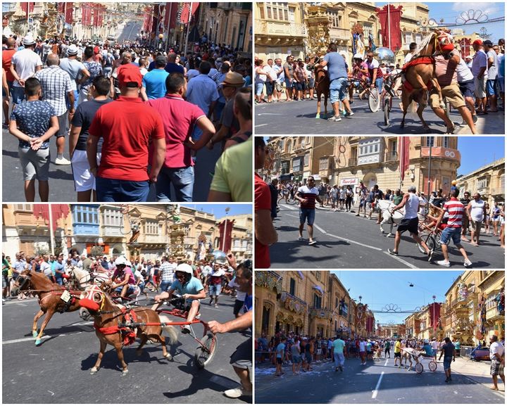 Massive crowds attend Santa Marija horse races in Victoria
