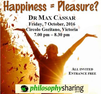Happiness = Pleasure? – Philosophy Sharing Gozo public talk