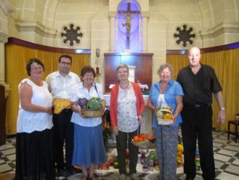 Harvest Festival food donation by the Anglican Community in Gozo