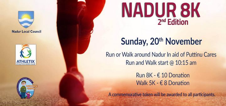 Nadur 8K and walk taking place this Sunday in aid of Puttinu Cares