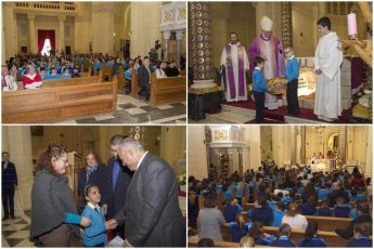 Gozitan children attend Mass at Ta’ Pinu in aid of Puttinu Cares