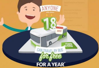531 travelled by bus for free in January and February