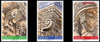 MaltaPost stamp issue in the series depicting Balcony Corbels