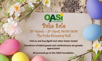 OASI Foundation fundraising Easter Bake Sale at Duke Shopping Mall OASI Foundation fundraising Easter Bake Sale at Duke Shopping Mall