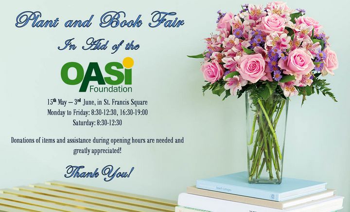 OASI Plant and Book sales opens tomorrow