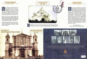 Special Philatelic Anniversary Folder issued by Nadur Parish