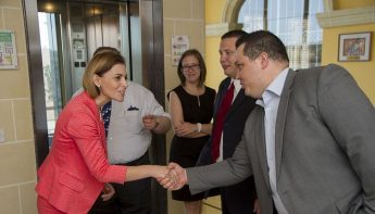 Minister for Gozo pays official visit to Magro Brothers, Xewkija