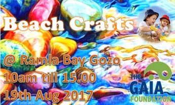 Beach Crafts with the Gaia Foundation at Ramla Bay, Gozo