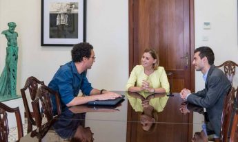 Gozitan astrophysicist Dr Joseph Caruana meets the Gozo Minister