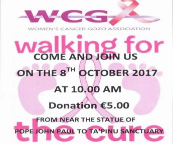 Walking for the Cure – WCGA Gozo events for Pink October