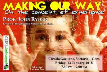 Gozo public talk: Making Our Way – On the concept of Experience