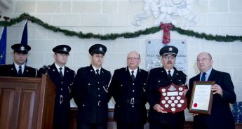 Police officers commended and awarded certificates during ceremony