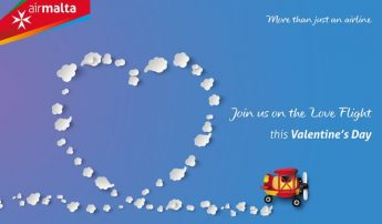 Valentine’s Day Air Malta Love Flight including dinner in Comiso
