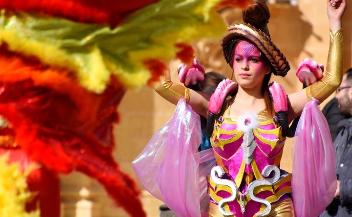 Gozo Carnival this weekend, colourful costumes, dance and fun....