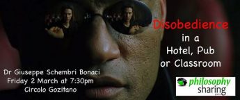 Disobedience in a Hotel, Pub or Classroom – Gozo public talk