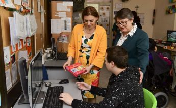 Books and digital material presented to Sannat Special Unit