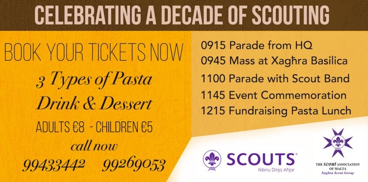 Xaghra Scout Group celebrating a decade of scouting in Gozo