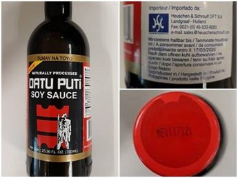 Health Directorate warning not to consume Datu Puti Soya Sauce
