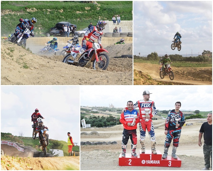 Motocross riders battle for points in the Gozo Motocross Championship