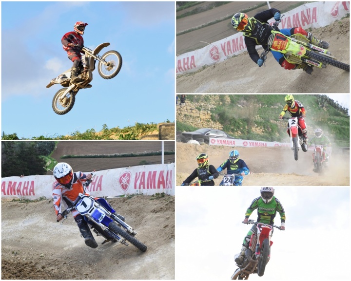 Motocross riders battle for points in the Gozo Motocross Championship