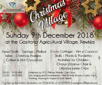 Visit the Christmas Village this Sunday at the Gozitano Agricultural Village
