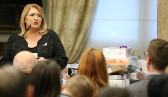 Visually impaired students receive electronic devices to help at school