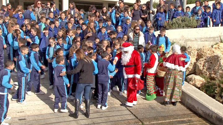 Happy School students enjoy surprise visit by Father Christmas