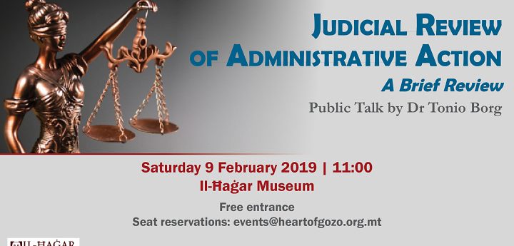 Public talk: Judicial Review of Administrative Action by Dr Tonio Borg