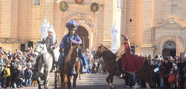 Xaghra village welcomes triumphal entry of La Cavalcata Dei Re Magi
